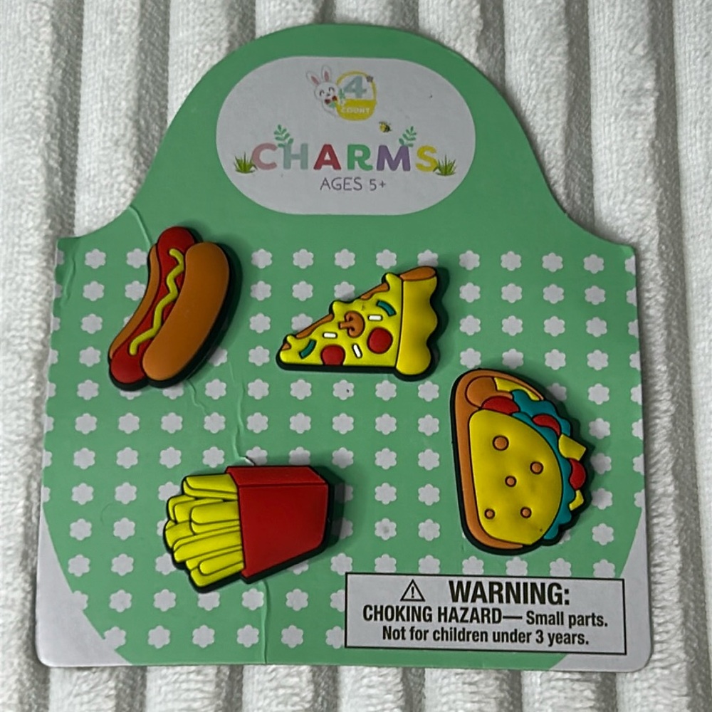 Free w/ Purchase 
New Set of 4 Shoe Food Charms